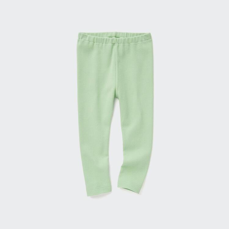 Uniqlo Rebrovaný Leginy Pre Babatka Svetlo Zelene | QUCSVT-519