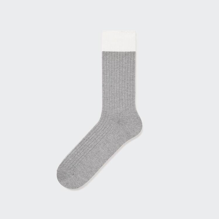 Uniqlo Rebrovaný Ponozky Panske Siva | IYSTDB-013