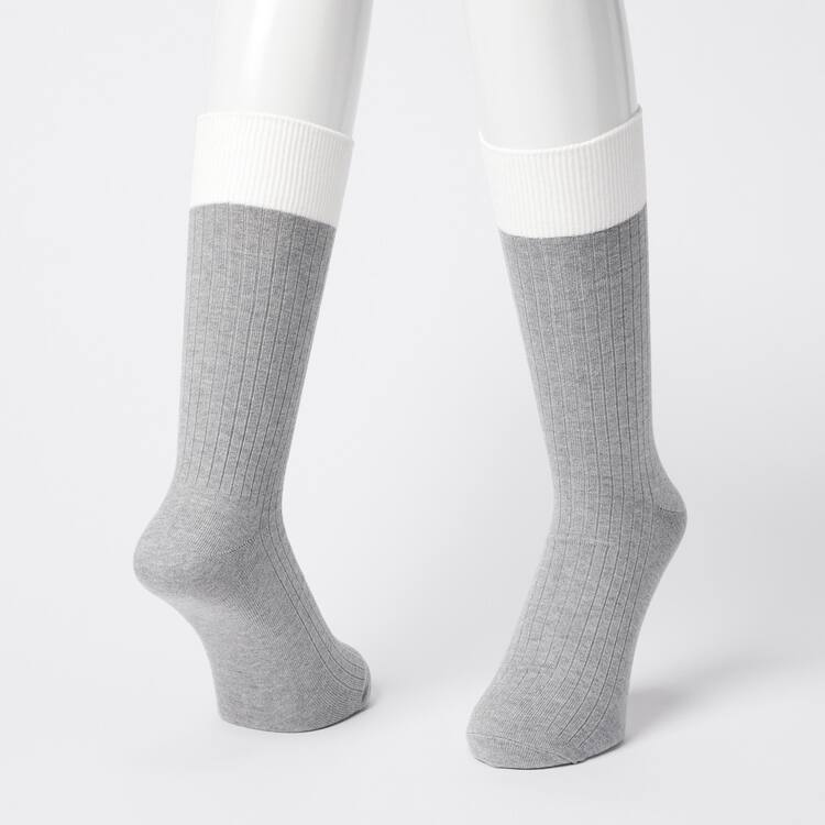 Uniqlo Rebrovaný Ponozky Panske Siva | IYSTDB-013