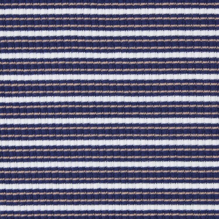 Uniqlo Rebrovaný Pruhované Cropped Tricko Detske Modre | GZLNIU-061