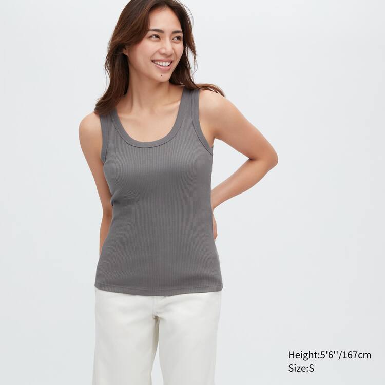 Uniqlo Rebrovaný Topy Damske Siva | NUEXPG-907