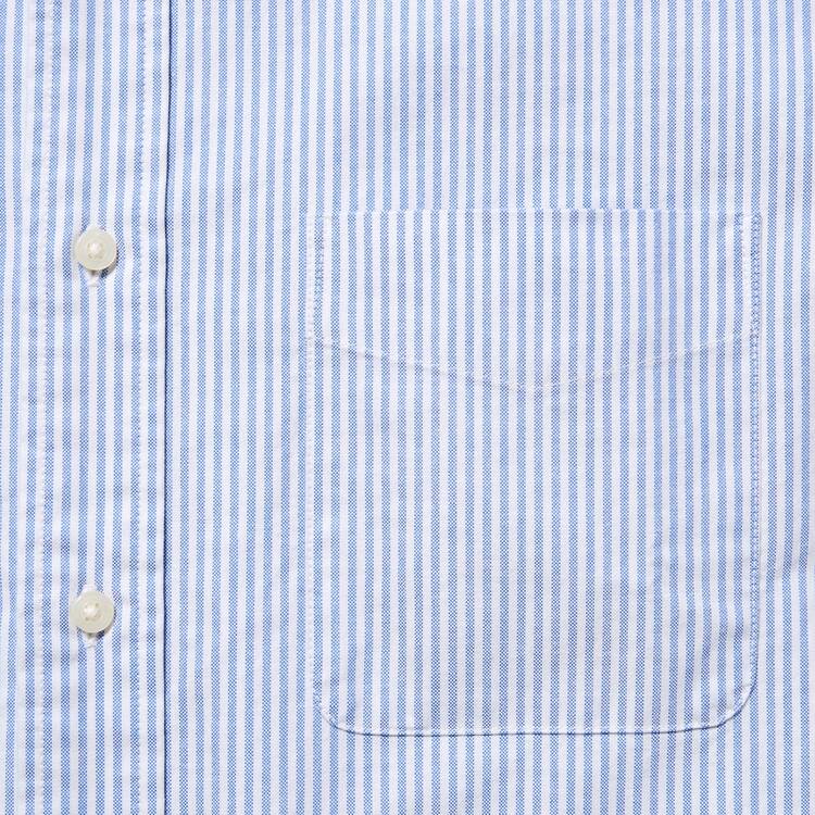Uniqlo Regular Fit Pruhované Oxford (Button-down Collar) Kosele Panske Modre | PXEJRV-914