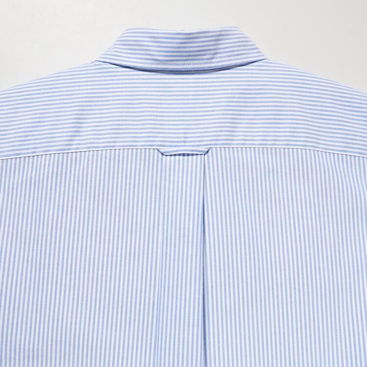 Uniqlo Regular Fit Pruhované Oxford (Button-down Collar) Kosele Panske Modre | PXEJRV-914
