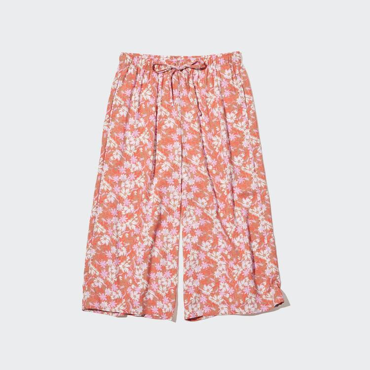 Uniqlo Relaco Surf Floral Print 3/4 Loungewear Damske Ruzove | HCWUXO-138