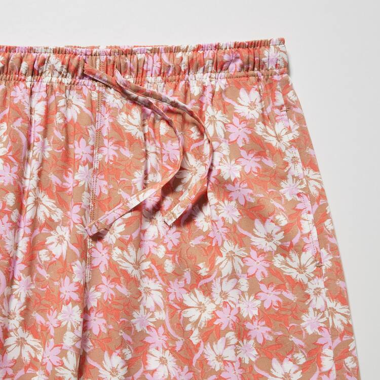 Uniqlo Relaco Surf Floral Print 3/4 Loungewear Damske Ruzove | HCWUXO-138