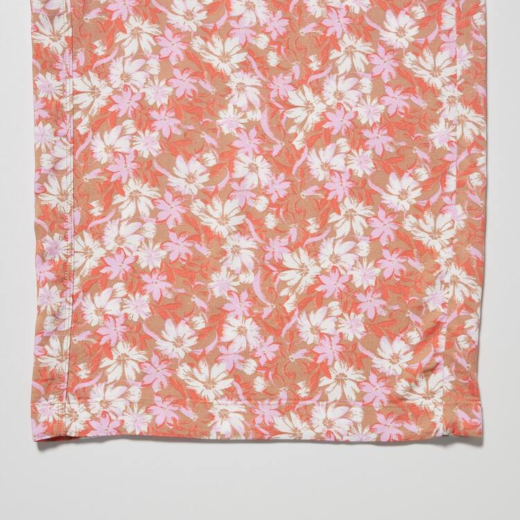 Uniqlo Relaco Surf Floral Print 3/4 Loungewear Damske Ruzove | HCWUXO-138