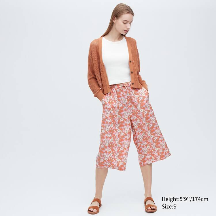 Uniqlo Relaco Surf Floral Print 3/4 Loungewear Damske Ruzove | HCWUXO-138