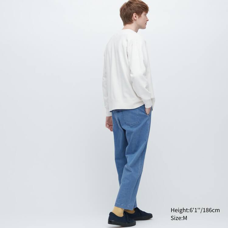 Uniqlo Relaxed Fit Ankle Length Nohavice Panske Modre | UJCAIZ-608
