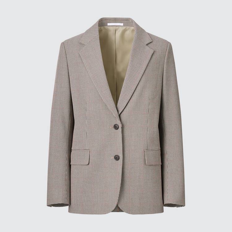Uniqlo Relaxed Fit Tailored Bundy Damske Béžové | RBFGHN-058