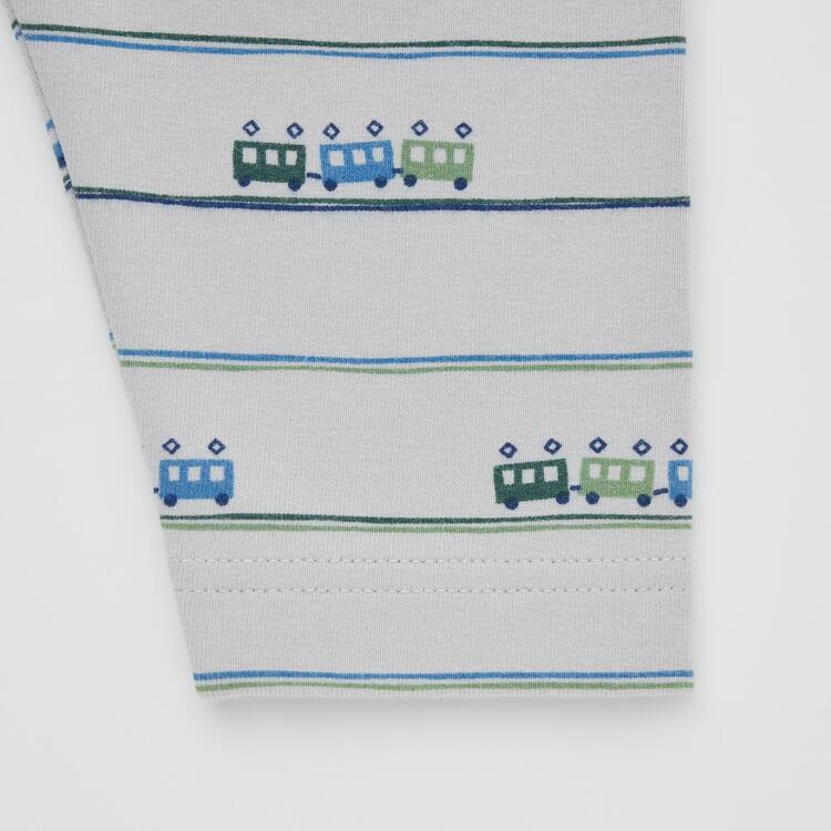 Uniqlo Relaxed Train Print Leginy Pre Babatka Svetlo Siva | JUXOLC-619