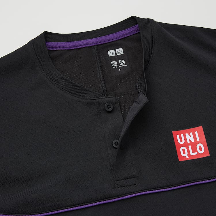 Uniqlo Roger Federer Dry-ex Us 2021 (2021 Season) Polokosele Panske Čierne | EPABGT-185