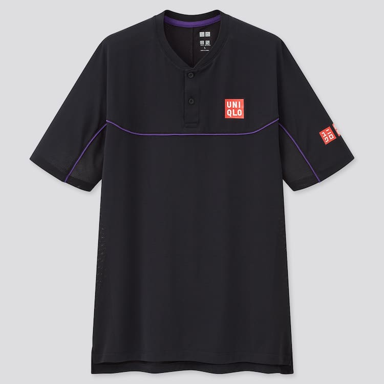 Uniqlo Roger Federer Dry-ex Us 2021 (2021 Season) Polokosele Panske Čierne | EPABGT-185