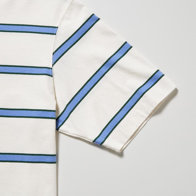 Uniqlo Rugger Pruhované Polokosele Panske Biele | NFQEOC-579