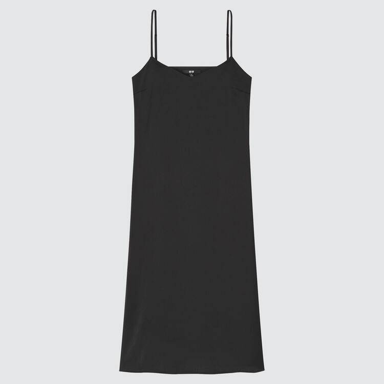 Uniqlo Satin Camisole Saty Damske Čierne | YIDXWF-064