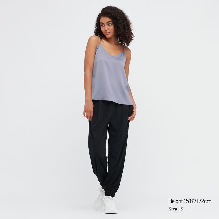 Uniqlo Satin Camisole Vesty Damske Modre | DLNJHT-213
