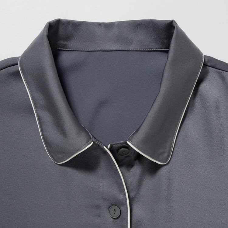 Uniqlo Satin Pajamas (Kratke Sleeve) Loungewear Damske Siva | QNPYLK-981
