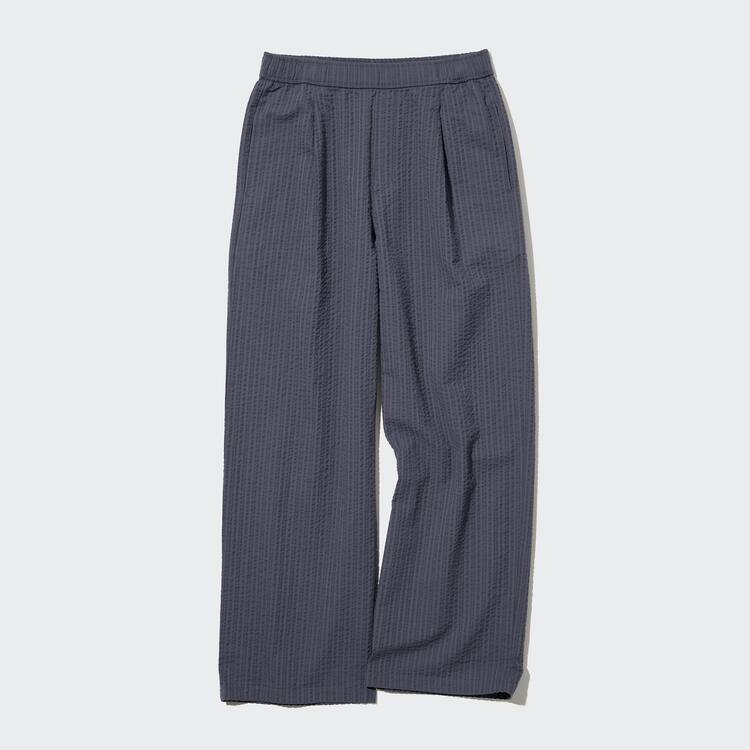 Uniqlo Seersucker Easy Nohavice Damske Tmavo Siva | YSACVU-713