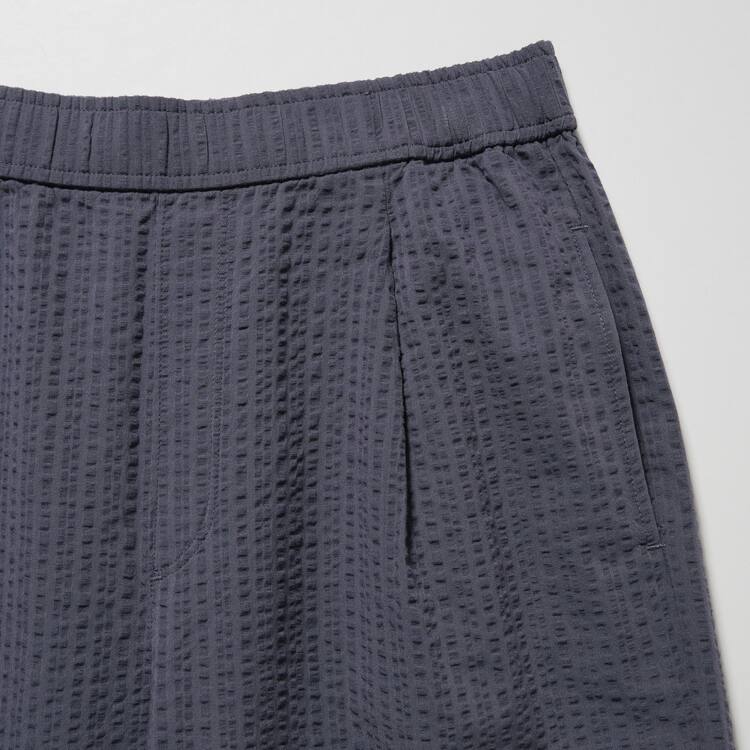 Uniqlo Seersucker Easy Nohavice Damske Tmavo Siva | YSACVU-713