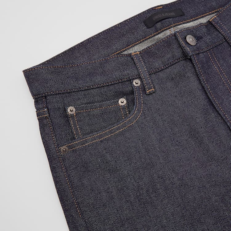 Uniqlo Selvedge Stretch Slim Fit (2020 Season) Džínsy Panske Námornícka Modrá | EZWNUQ-842