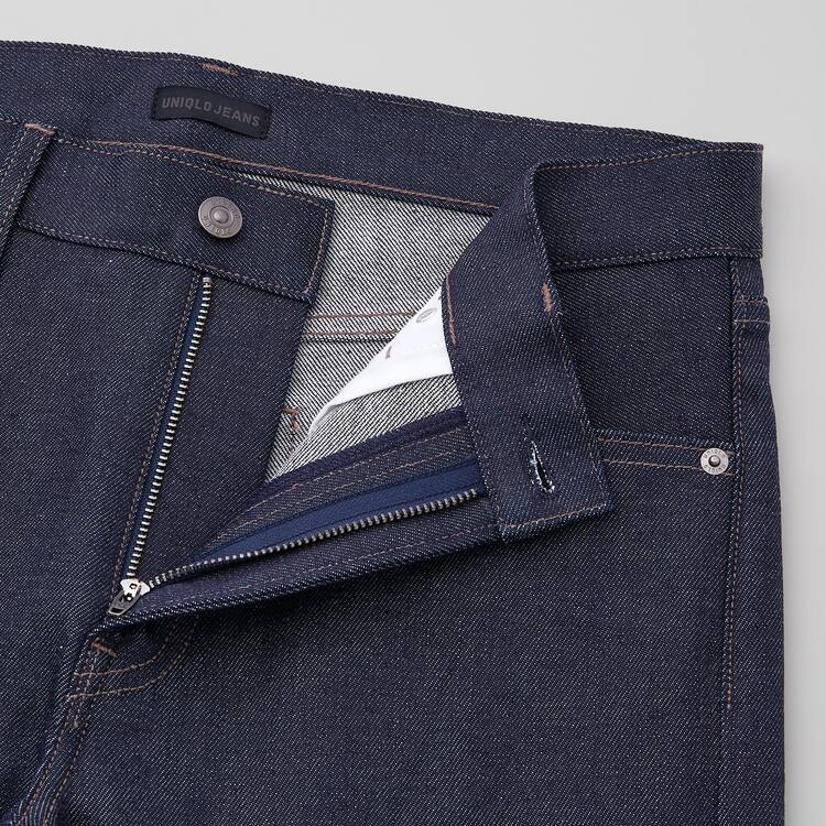 Uniqlo Selvedge Stretch Slim Fit (2021 Season) Džínsy Panske Námornícka Modrá | WJOMDV-890