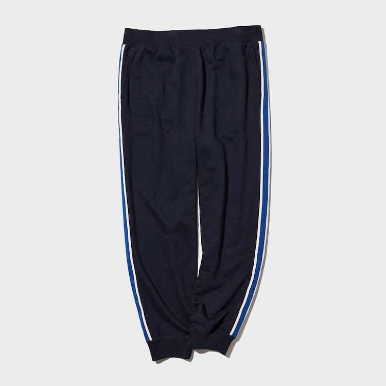 Uniqlo Side Pruhované Jogger Nohavice Panske Námornícka Modrá | BGDMFI-035