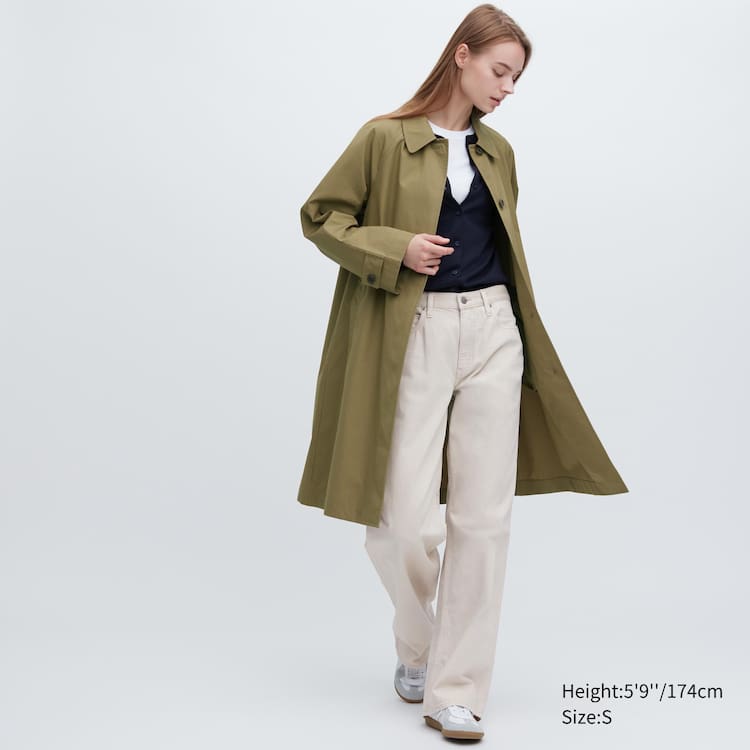 Uniqlo Single Breasted Kabáty Damske Olivovo Zelená | LGTWXH-401