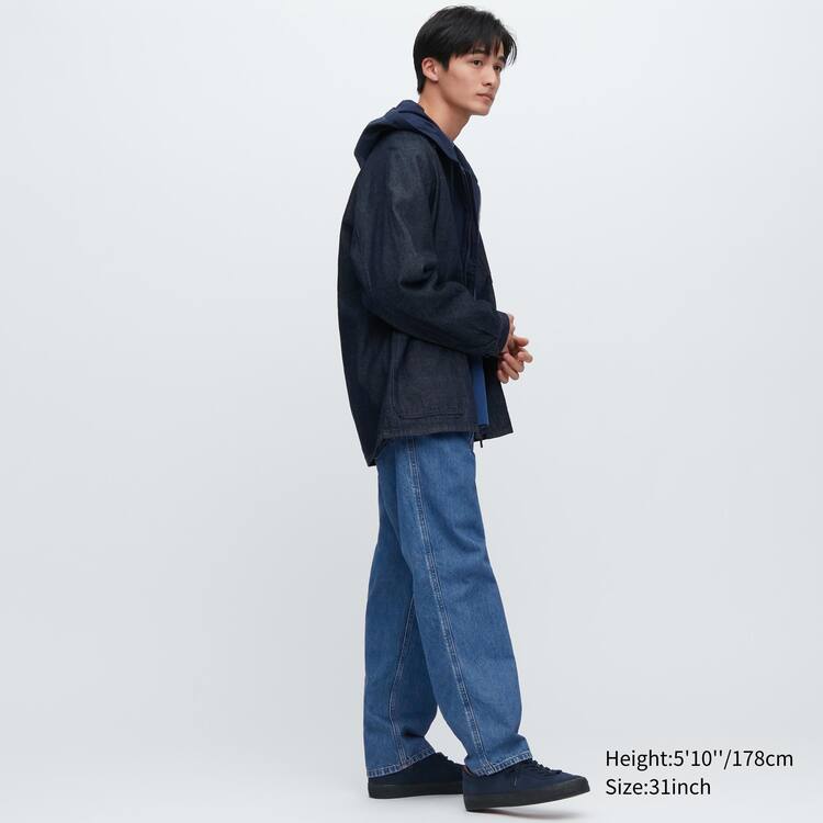 Uniqlo Siroke Topanky Leg Džínsy Panske Modre | CADHIR-061
