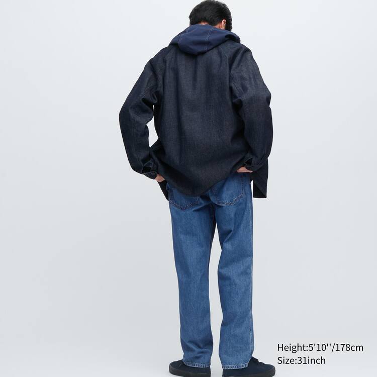 Uniqlo Siroke Topanky Leg Džínsy Panske Modre | CADHIR-061