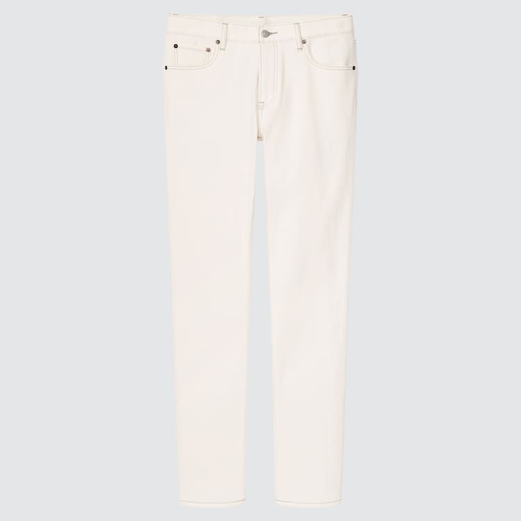 Uniqlo Slim Fit Džínsy Panske Biele | JIHDRC-235
