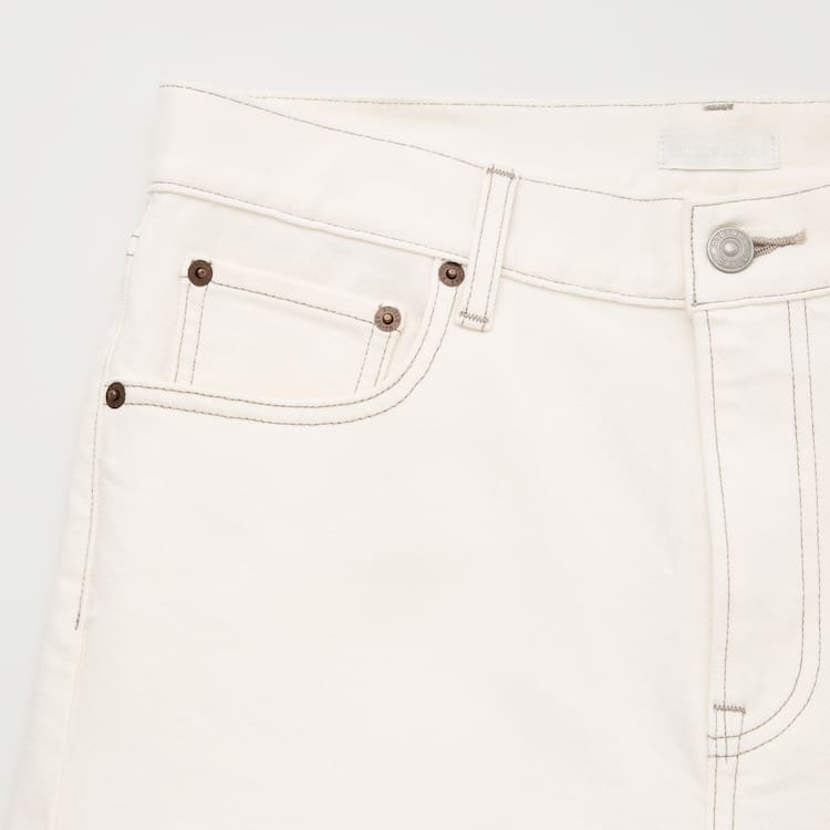 Uniqlo Slim Fit Džínsy Panske Biele | JIHDRC-235