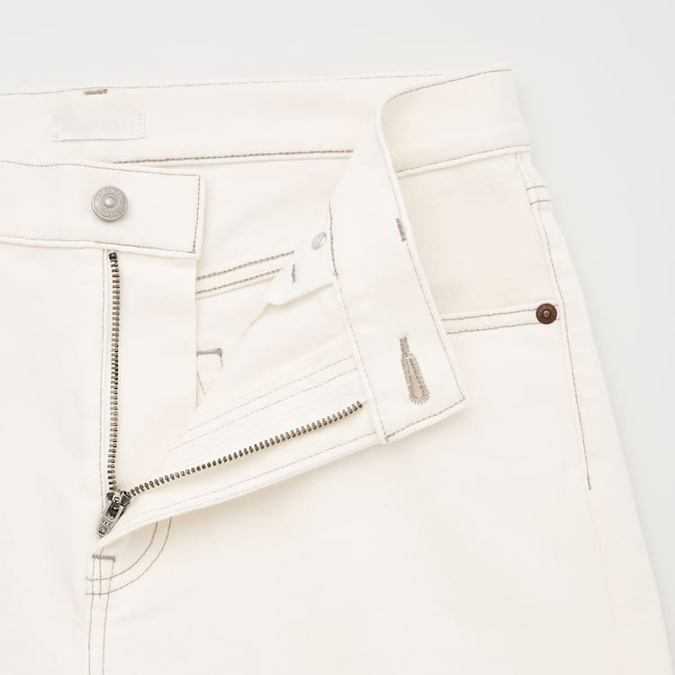 Uniqlo Slim Fit Džínsy Panske Biele | JIHDRC-235