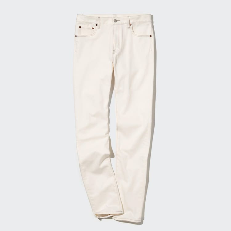 Uniqlo Slim Fit Džínsy Panske Biele | JIHDRC-235