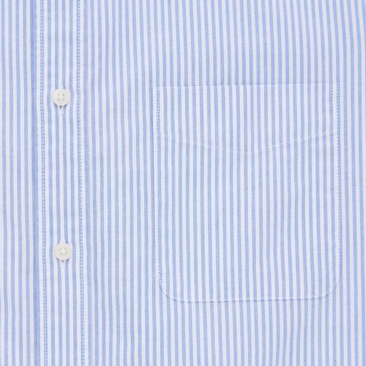 Uniqlo Slim Fit Pruhované Oxford (Button-down Collar) Kosele Panske Modre | BQJLFS-726