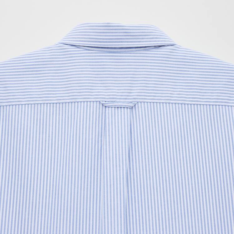 Uniqlo Slim Fit Pruhované Oxford (Button-down Collar) Kosele Panske Modre | BQJLFS-726