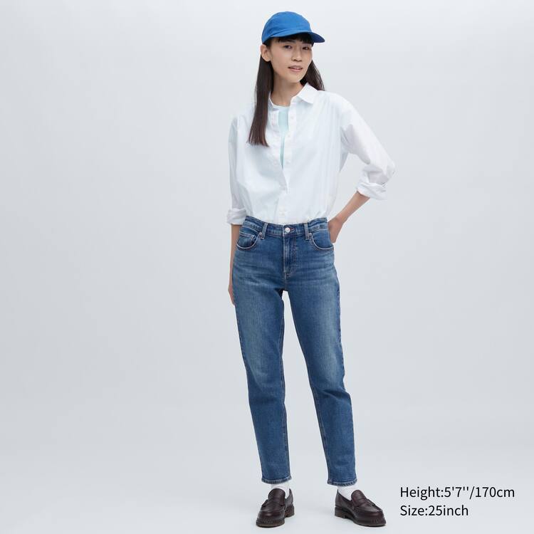 Uniqlo Slim Fit Rovno Leg Džínsy Damske Modre | JUYGOA-302