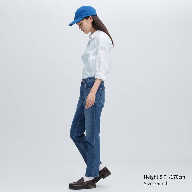 Uniqlo Slim Fit Rovno Leg Džínsy Damske Modre | JUYGOA-302