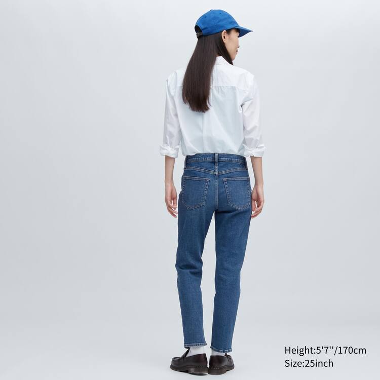 Uniqlo Slim Fit Rovno Leg Džínsy Damske Modre | JUYGOA-302