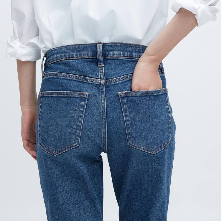 Uniqlo Slim Fit Rovno Leg Džínsy Damske Modre | JUYGOA-302