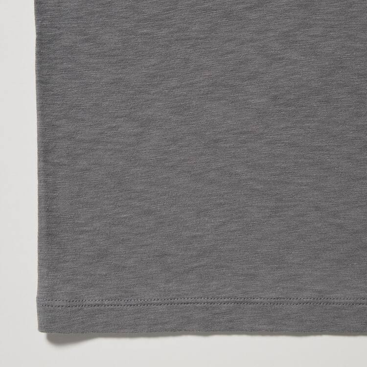 Uniqlo Slub Bavlnene Cropped Kratke Sleeved Tricko Damske Siva | MTYXAE-403