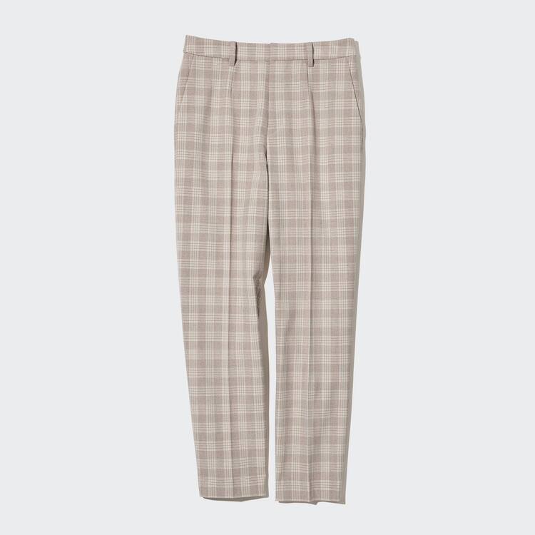 Uniqlo Smart Checked Ankle Length Nohavice Damske Béžové | LDQWEI-802