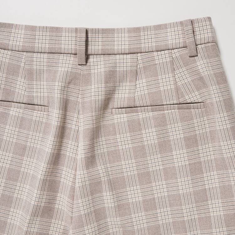 Uniqlo Smart Checked Ankle Length Nohavice Damske Béžové | LDQWEI-802