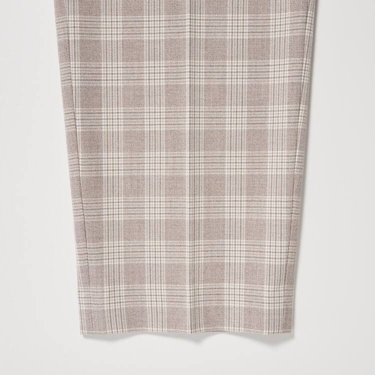 Uniqlo Smart Checked Ankle Length Nohavice Damske Béžové | LDQWEI-802