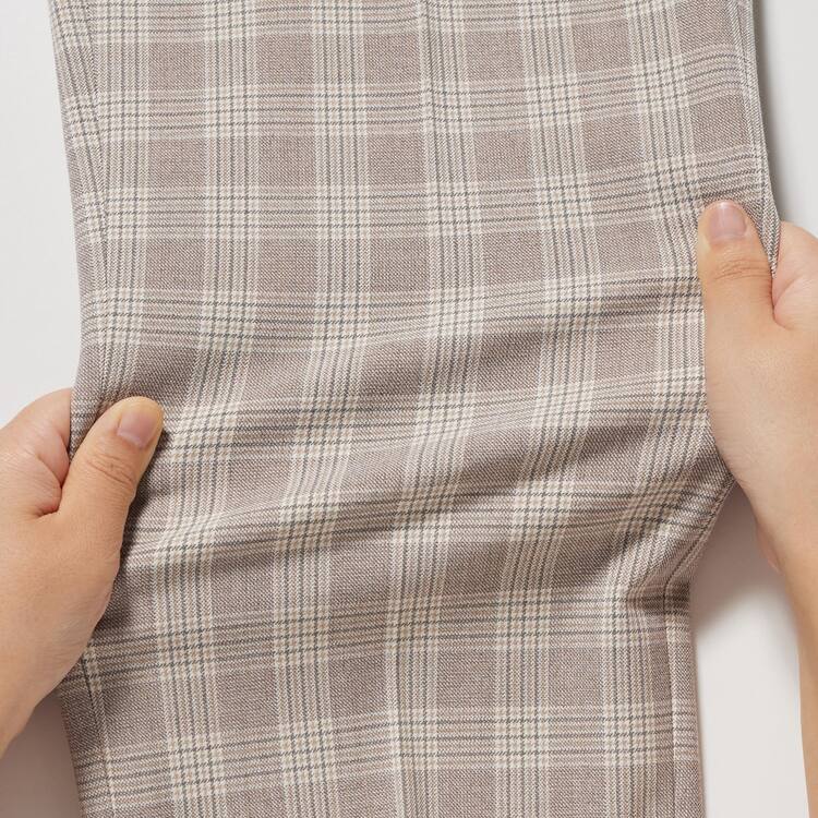 Uniqlo Smart Checked Ankle Length Nohavice Damske Béžové | LDQWEI-802