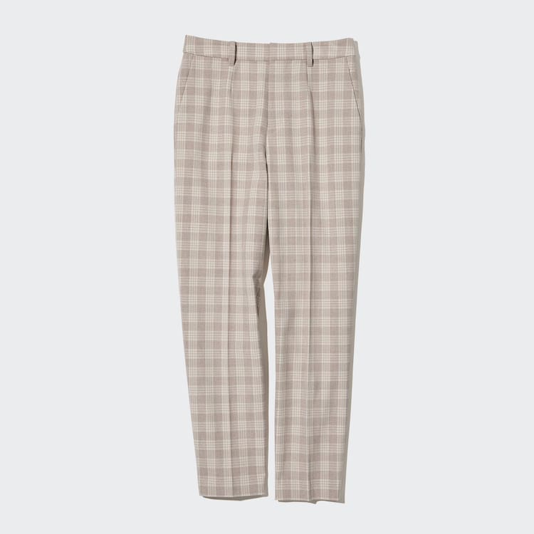 Uniqlo Smart Checked Ankle Length Nohavice Damske Béžové | LDQWEI-802