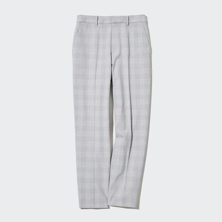 Uniqlo Smart Checked Ankle Length Nohavice Damske Svetlo Siva | MJOATX-520