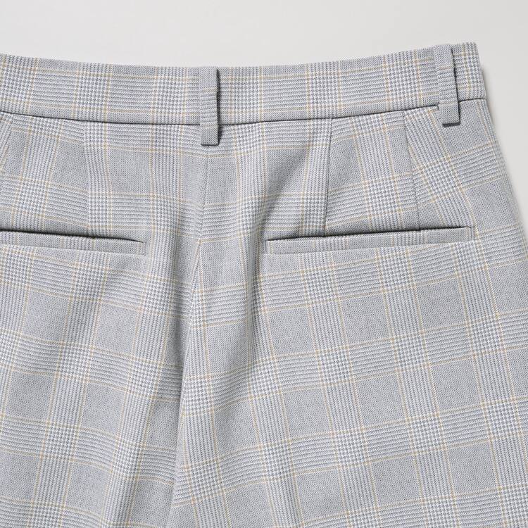 Uniqlo Smart Checked Ankle Length Nohavice Damske Svetlo Siva | MJOATX-520