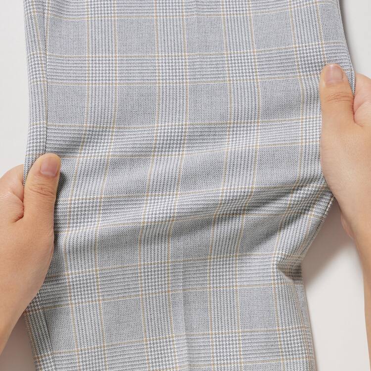 Uniqlo Smart Checked Ankle Length Nohavice Damske Svetlo Siva | MJOATX-520