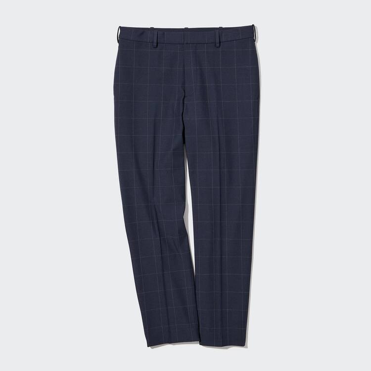 Uniqlo Smart Patterned Ankle Length Nohavice Panske Námornícka Modrá | NFXTEU-145