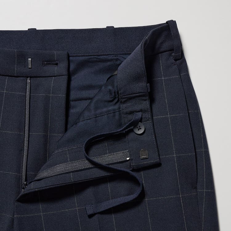 Uniqlo Smart Patterned Ankle Length Nohavice Panske Námornícka Modrá | NFXTEU-145