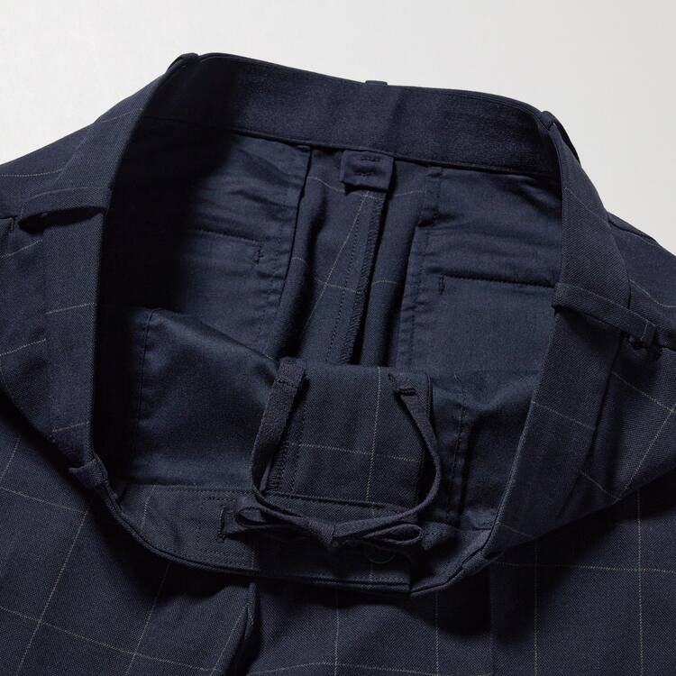 Uniqlo Smart Patterned Ankle Length Nohavice Panske Námornícka Modrá | NFXTEU-145